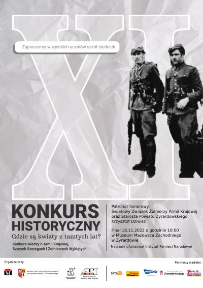 Plakat konkursu historycznego "Gdzie są kwiaty z tamtych lat"