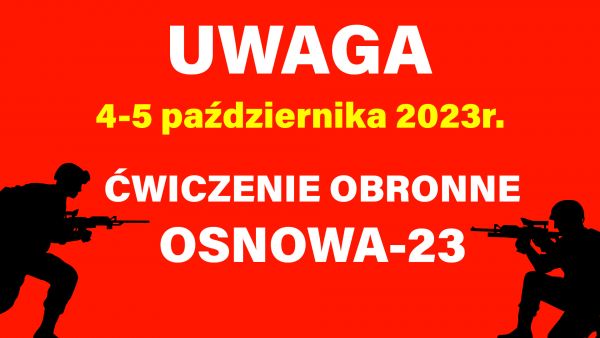 Plakat ćwiczeń obronnych Osnowa 23