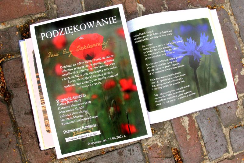Kolejny sukces poetycki Emilki Ślęzak - ,,Nigdy nie rezygnuj z marzeń”