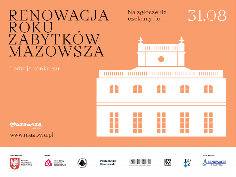 I edycja konkursu „Renowacja Roku Zabytków Mazowsza”