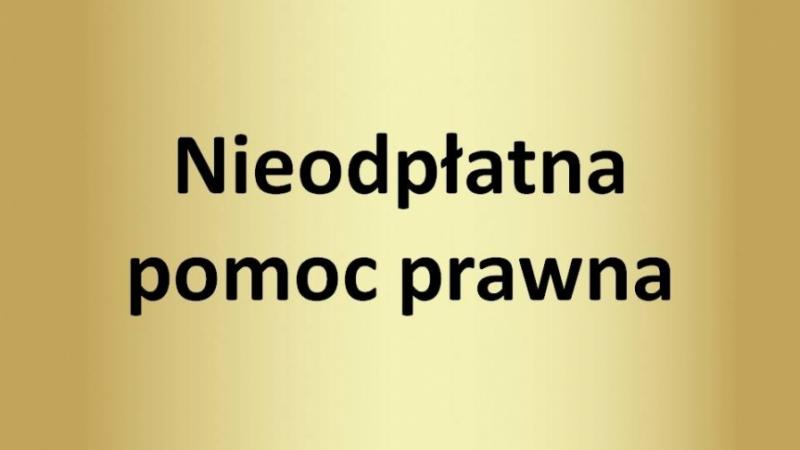 Ogłoszenie o konkursie na nieodpłatną pomoc prawną