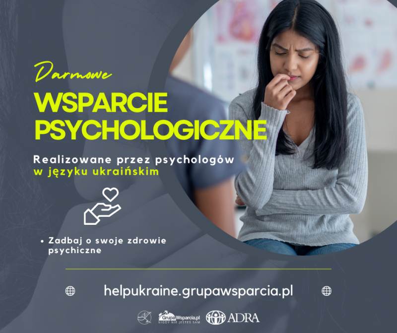 Pomoc psychologiczna dla uchodźców z Ukrainy