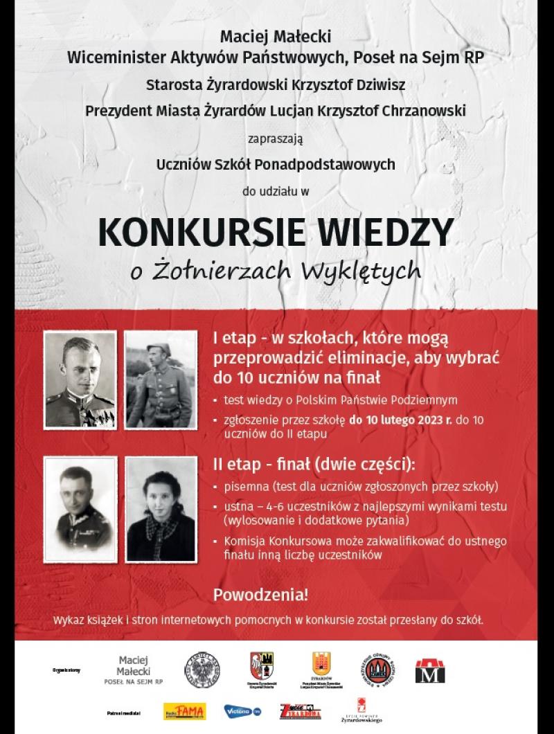Konkurs wiedzy o Żołnierzach Wyklętych