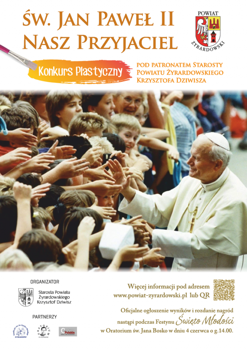 Konkurs plastyczny  „ Św. Jan Paweł II – Nasz Przyjaciel”